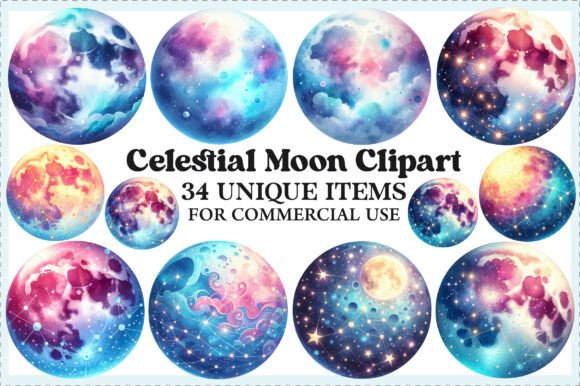 Download Celestial Moon Clipart - Moon clipart Collection