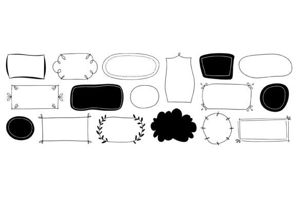 Download Hand-draw Vector Doodle Frame Set - Frame set Collection