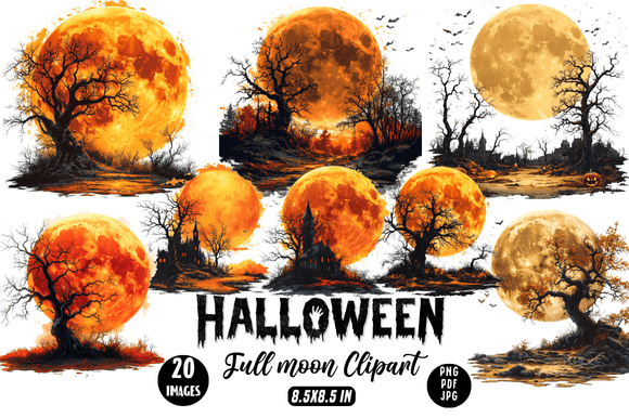 Download Halloween Full Moon Clipart - Moon clipart Collection