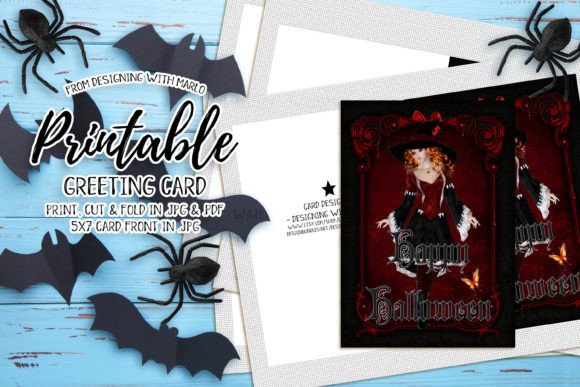 Download Witch Happy Halloween 5x7 Greeting Card - Greeting card Collection