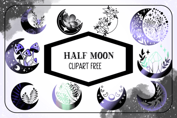 Download Half Moon Clipart Free - Moon clipart Collection