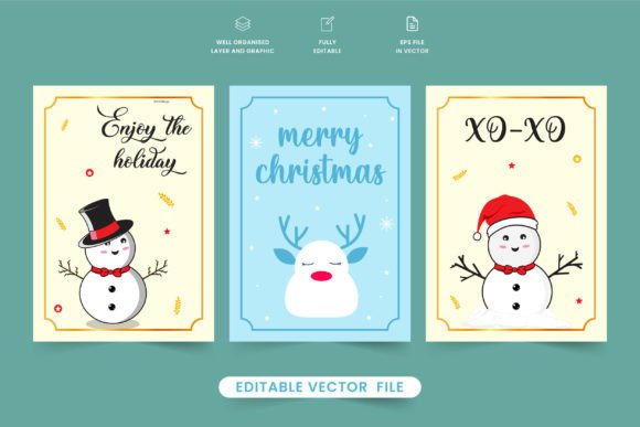 Download Xmas Greeting Card Collection Vector - Greeting card Collection