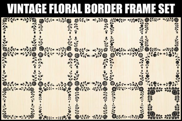 Download Vintage Floral Border Frame Set - Frame set Collection