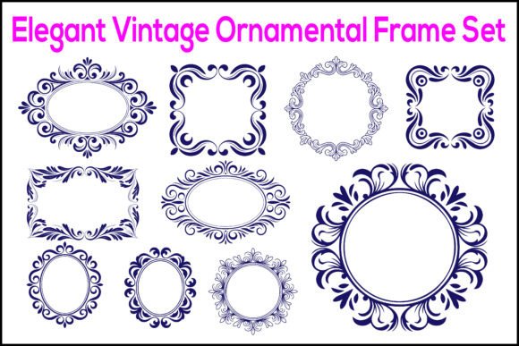 Download Elegant Vintage Ornamental Frame Set - Frame set Collection