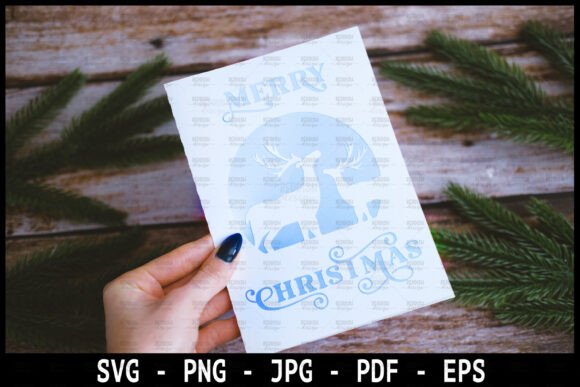 Download Christmas Greeting Card SVG Template - Greeting card Collection