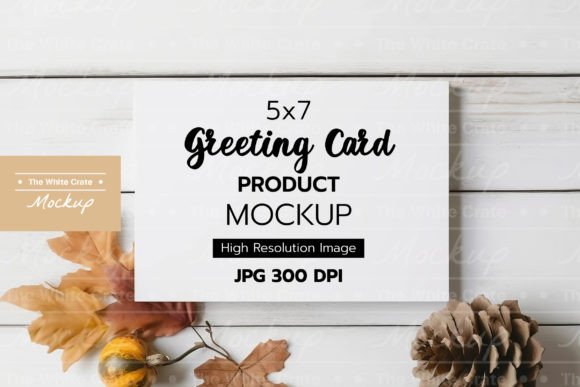 Download 5x7 Greeting Card Mockup, Fall Theme - Greeting card Collection