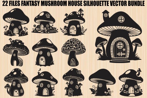 Download Fantasy Mushroom House SVG Bundle - Mushroom house Collection