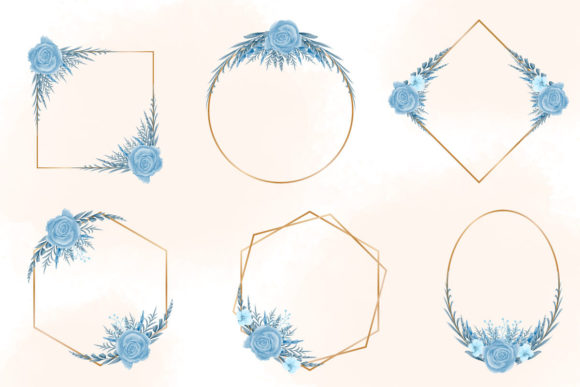Download Watercolor Floral Frame Set Clipart - Premium Resources