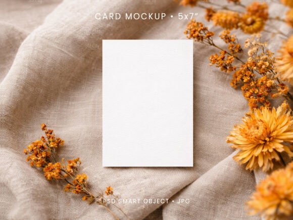 Download 5x7 Greeting Card Mockup PSD JPG - Greeting card Collection