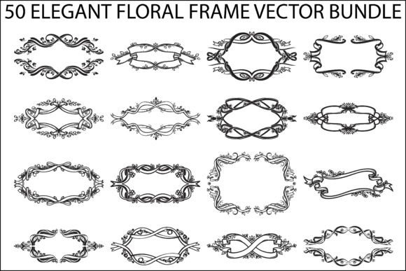 Download Elegant Floral Frame Vector Bundle - Floral frame vector Collection