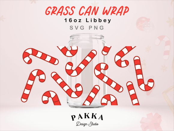 Download Christmas Candy Cane Libbey Glass Wrap - Candy cane Collection