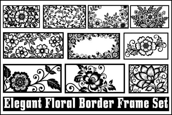 Download Vintage Floral Border Frame Set - Frame set Collection