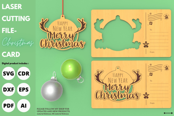 Download Christmas Greeting Cards Ornament, Laser - Greeting card Collection