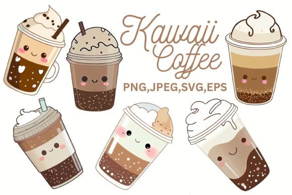 Download Cute Little Kawaii Coffee Cup Clipart - Coffee cup Collection