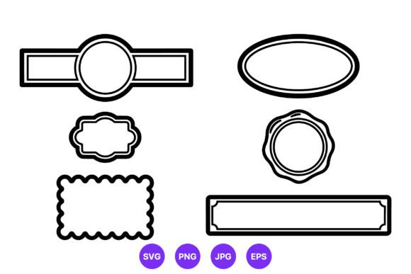 Download Black and White Label Frame Set - Premium Bundle
