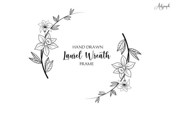 Download Laurel Floral Frame Vector SVG - Floral frame vector Collection